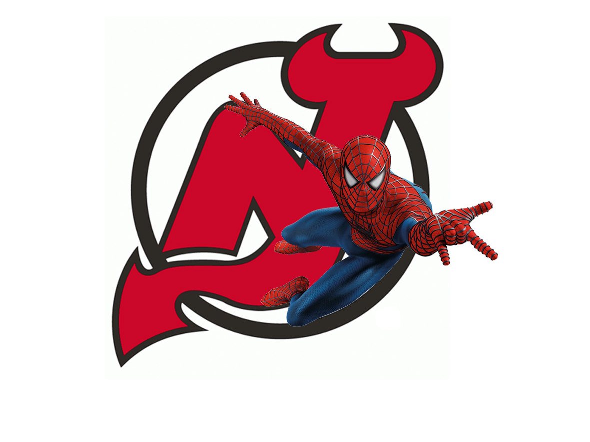 New Jersey Devils Spider Man Logo vinyl decal